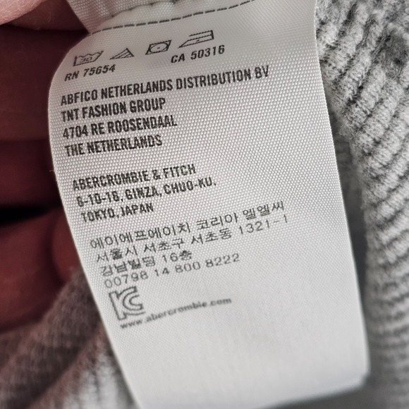 Abercrombie & Fitch Henley Shirt Mens 2XL Waffle Knit Muscle Fit Long Sleeve Y2K - Picture 7 of 8